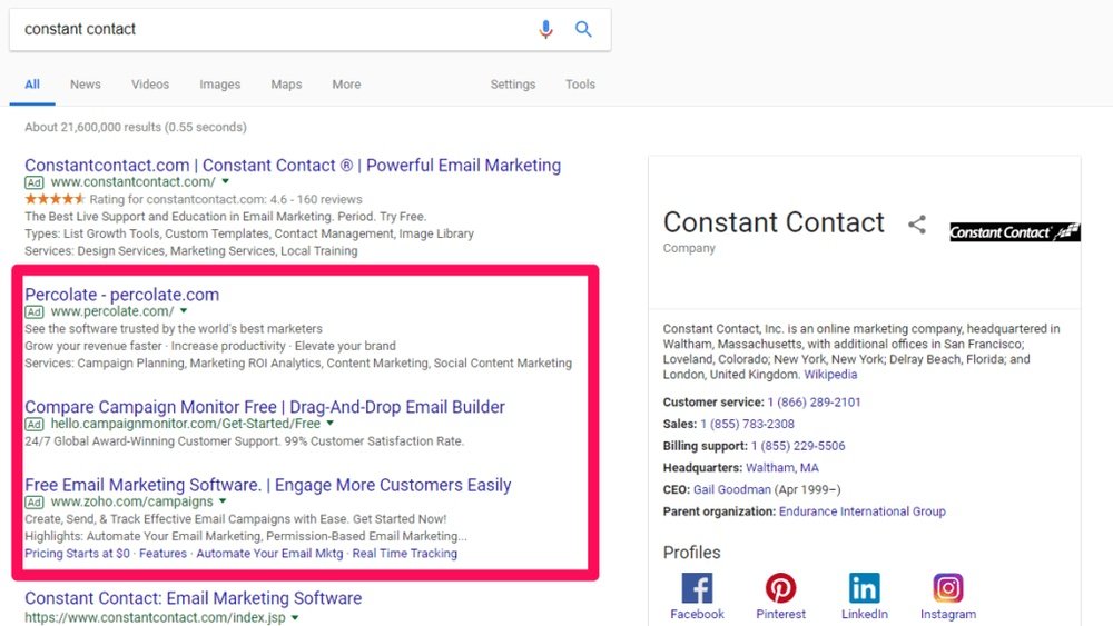 Competitor Search Ads