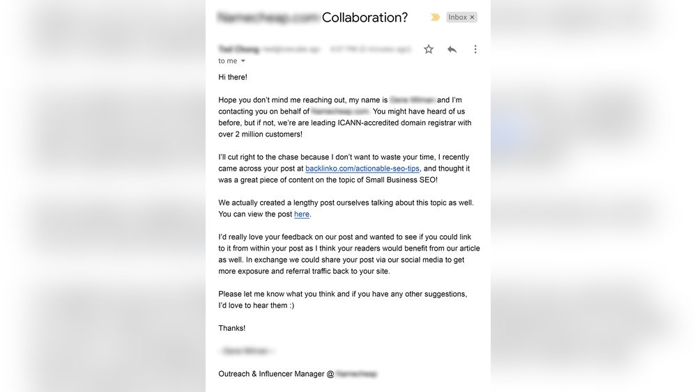 Outreach Email