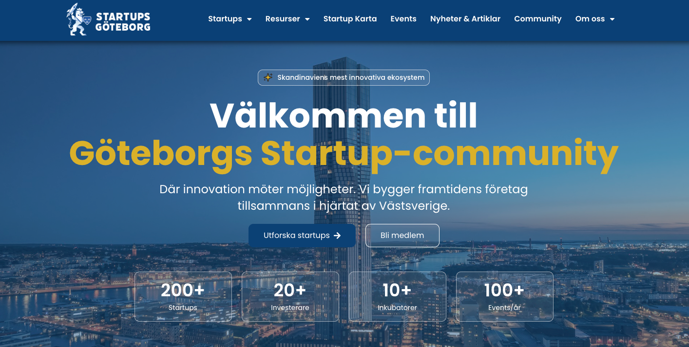gbgstartup.se – Göteborgs startup-community och Skandinaviens mest innovativa ekosystem