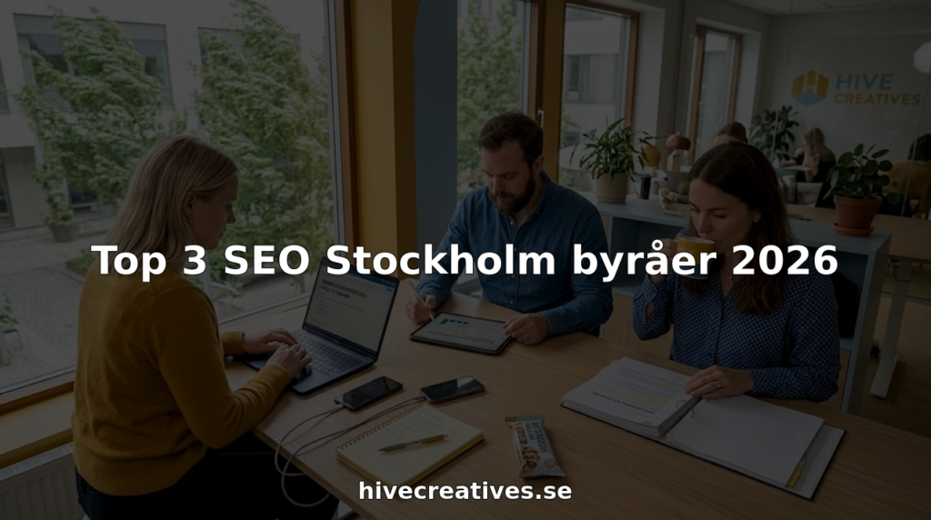 SEO-specialister samarbetar på kontoret i Stockholm