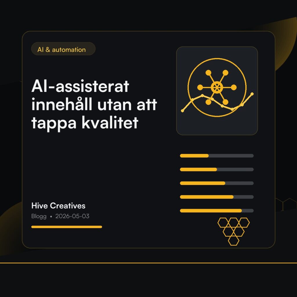 AI-assisterat innehåll utan att tappa kvalitet