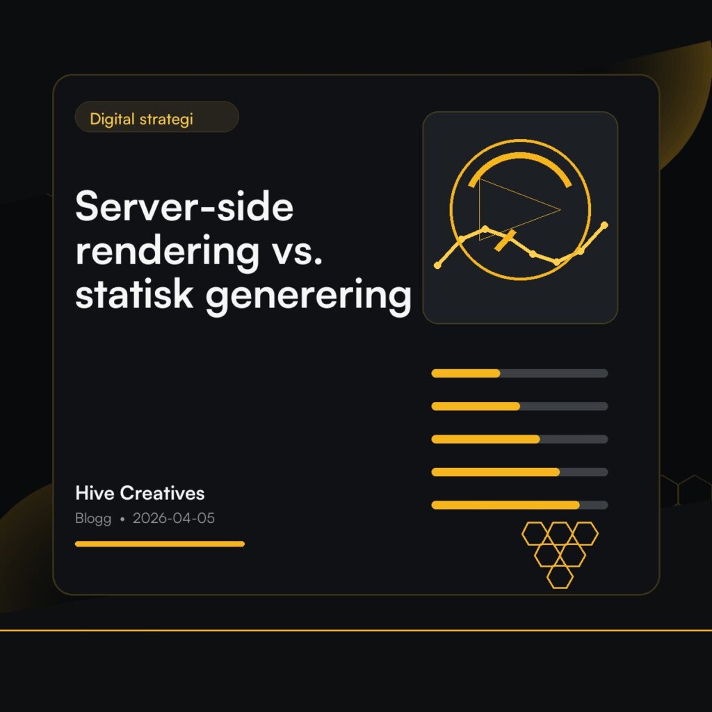 Server-side rendering vs. statisk generering