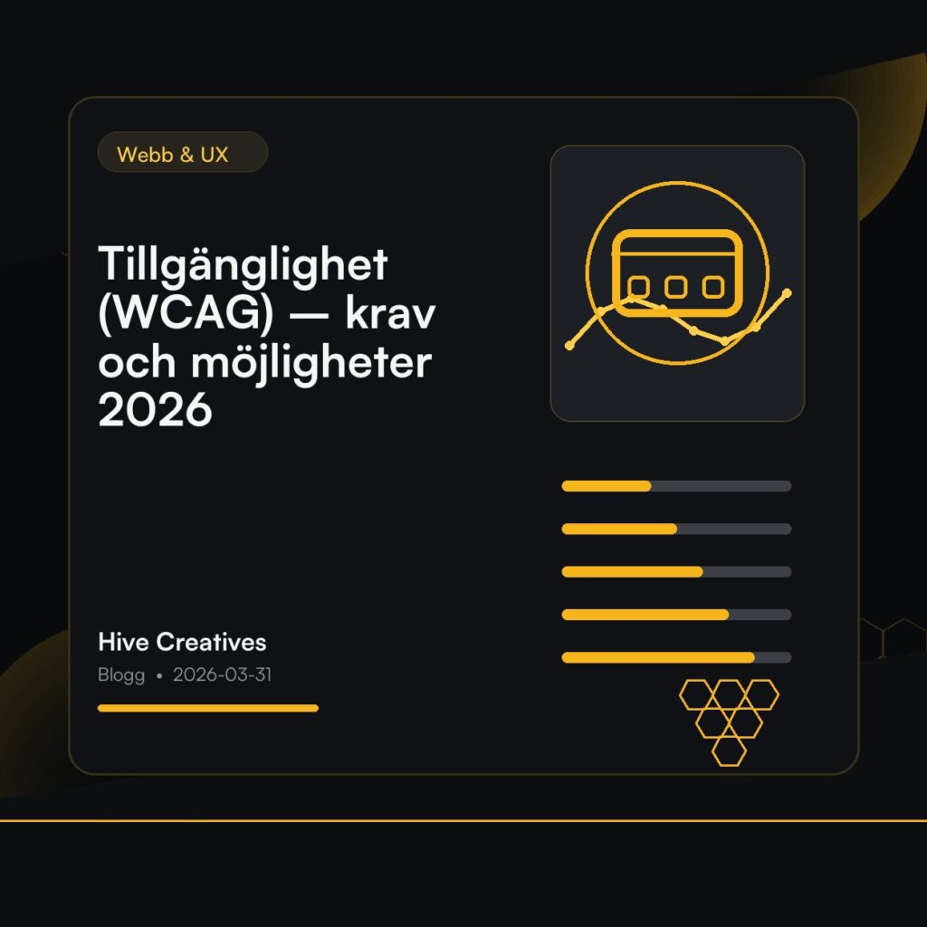 Tillgänglighet (WCAG) – krav och möjligheter 2026